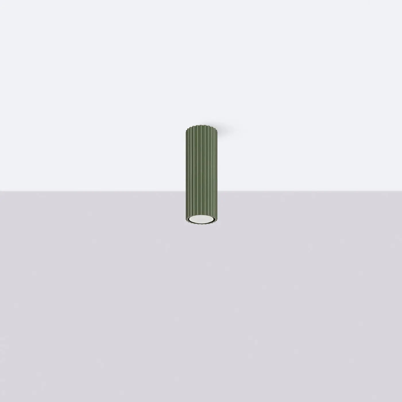 Plafonnier LED vert olive aluminium moderne | TOFOS