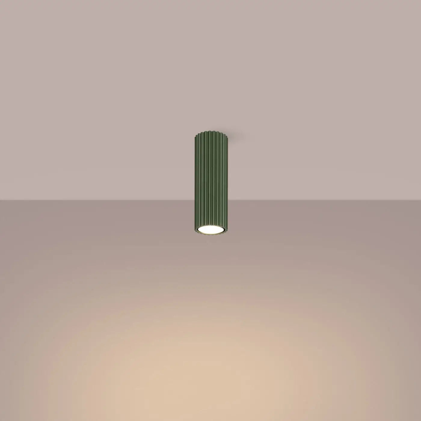 Plafonnier LED vert olive aluminium moderne | TOFOS