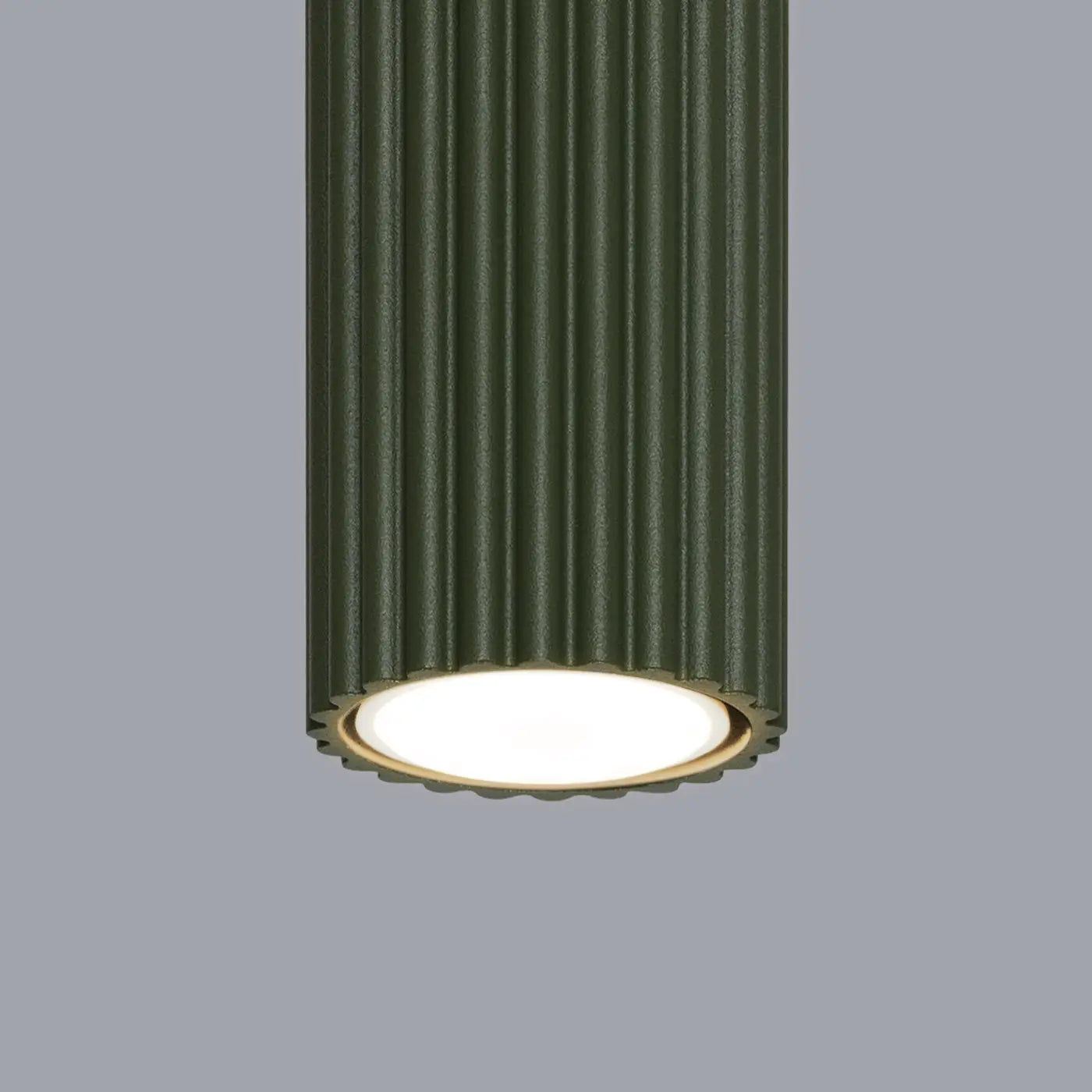 Plafonnier LED vert olive aluminium moderne | TOFOS
