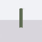Plafonnier LED vert olive aluminium moderne | KEZALE