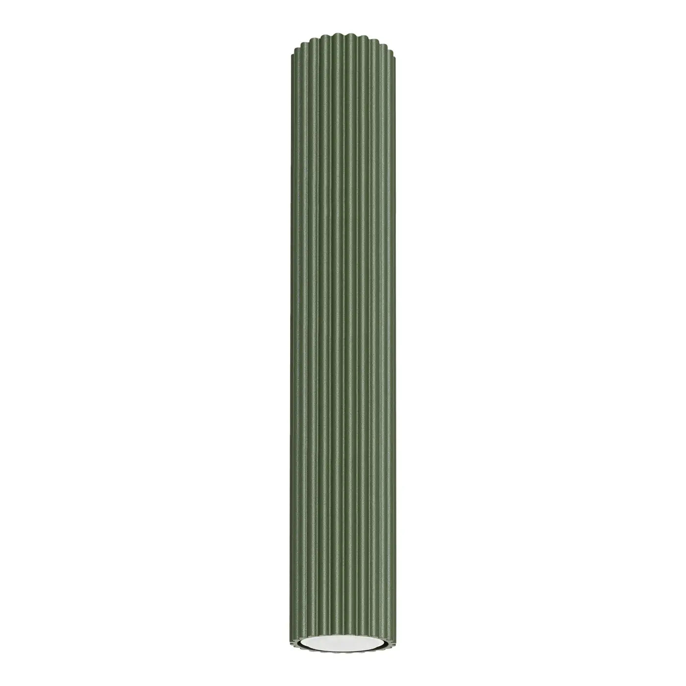 Plafonnier LED vert olive aluminium moderne | KEZALE
