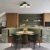 Plafonnier LED vert olive moderne | VUHAR