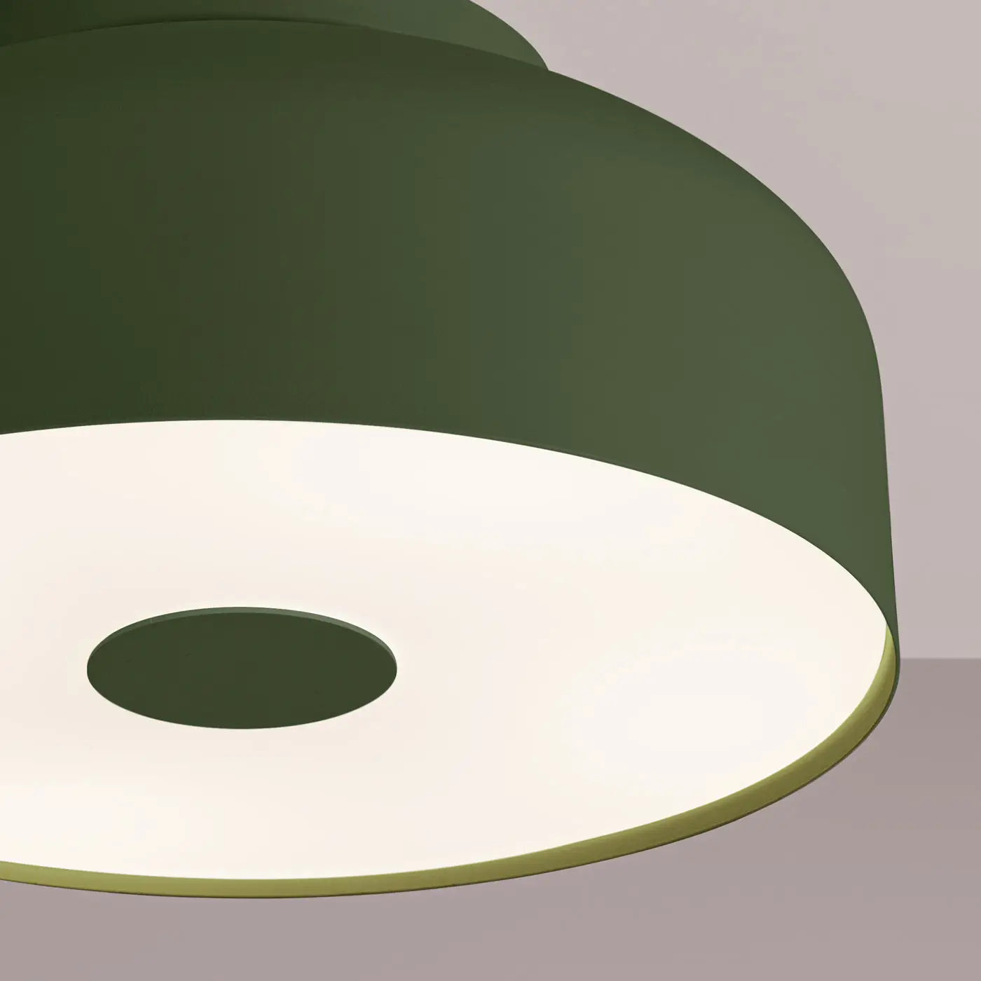 Plafonnier LED vert olive moderne | VUHAR