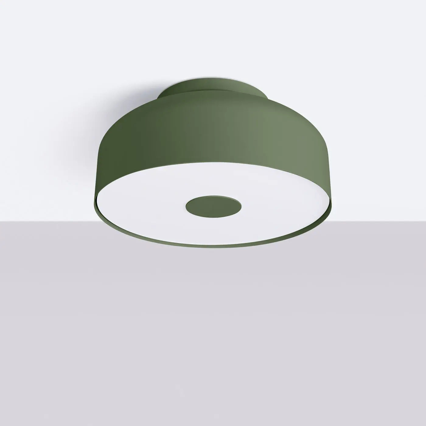 Plafonnier LED vert olive moderne | VUHAR
