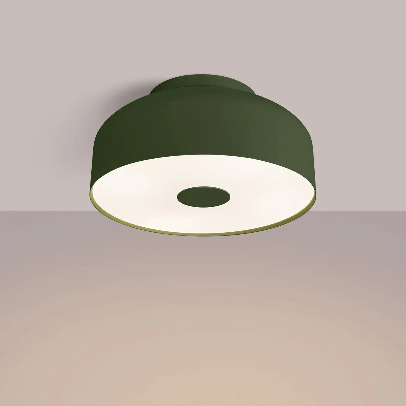 Plafonnier LED vert olive moderne | VUHAR