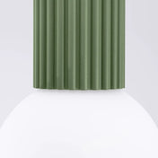 Plafonnier LED vert olive design IP44 | DIHA