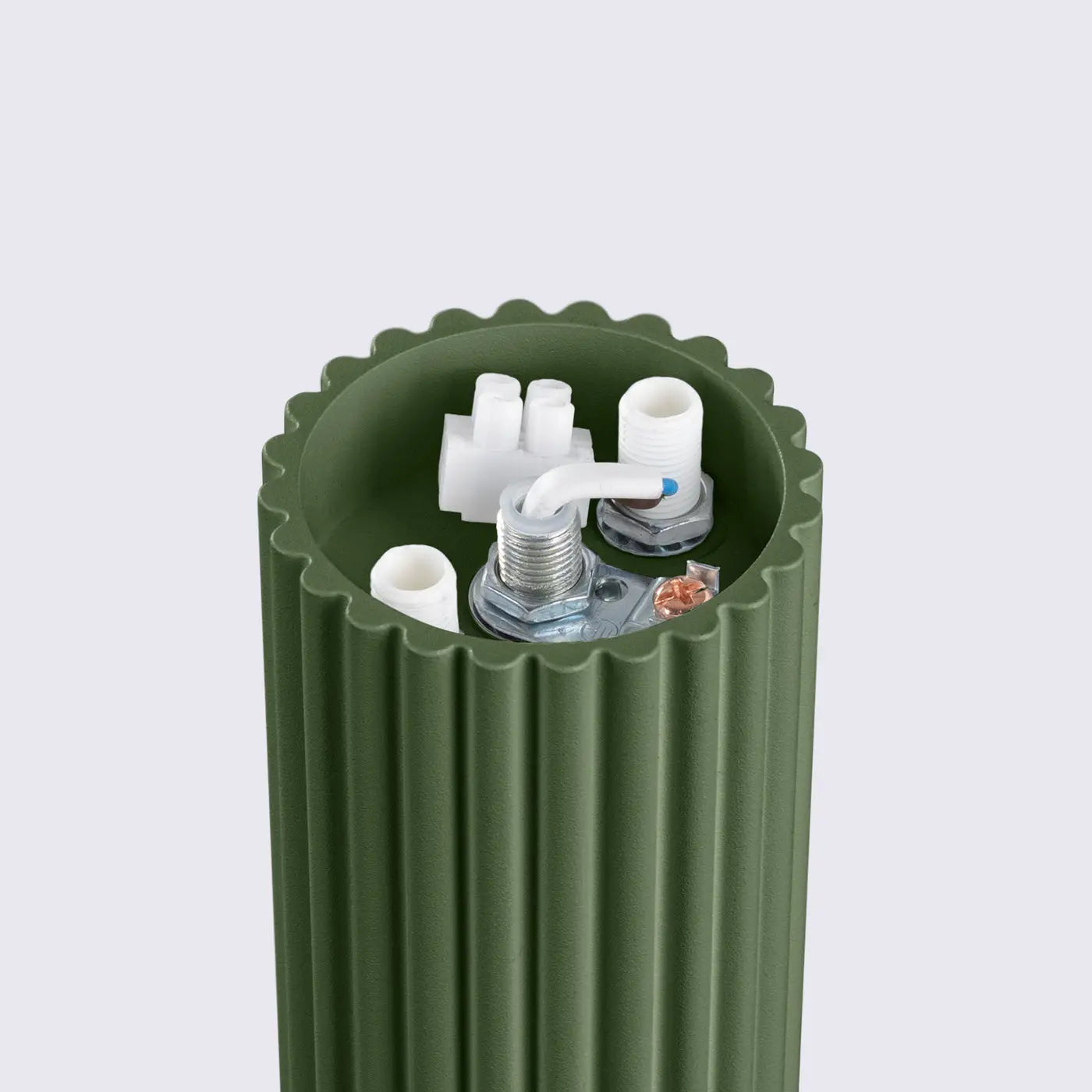 Plafonnier LED vert olive design IP44 | DIHA