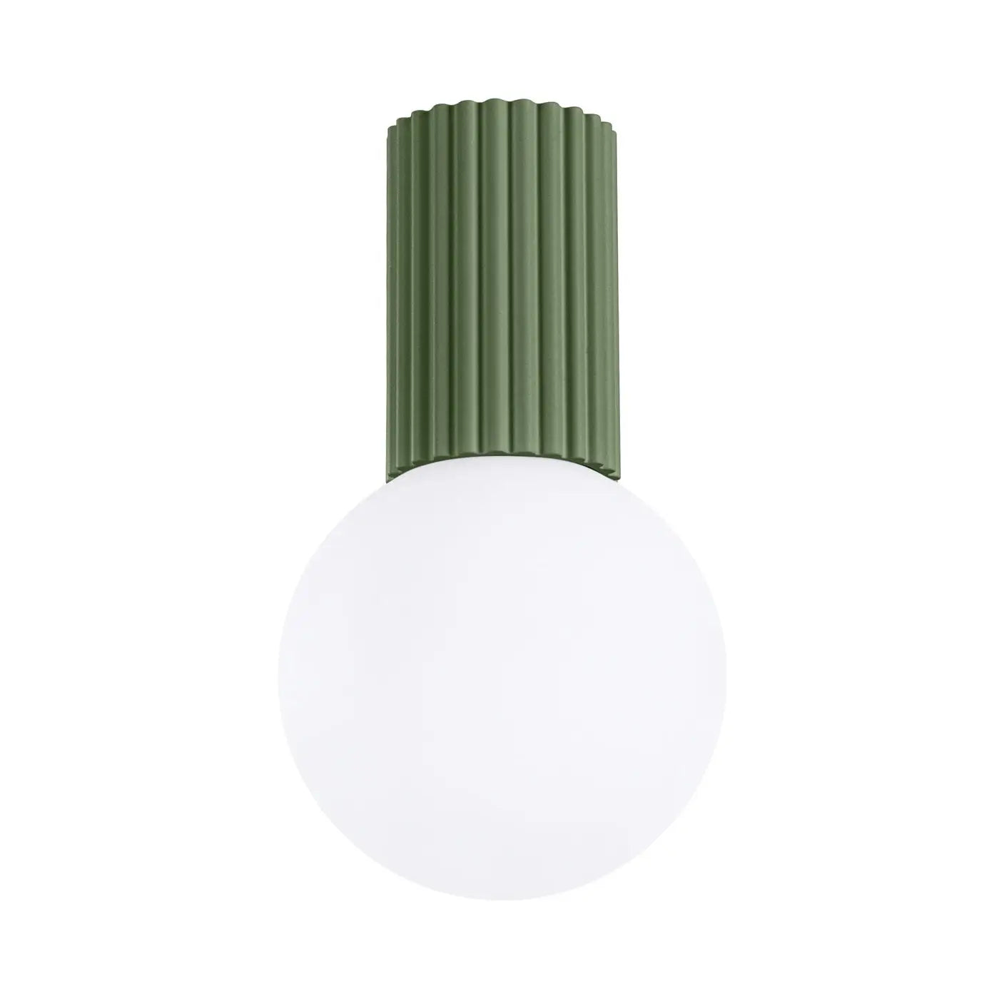 Plafonnier LED vert olive design IP44 | DIHA