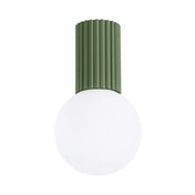 Plafonnier LED vert olive design IP44 | DIHA