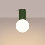 Plafonnier LED vert olive design IP44 | DIHA
