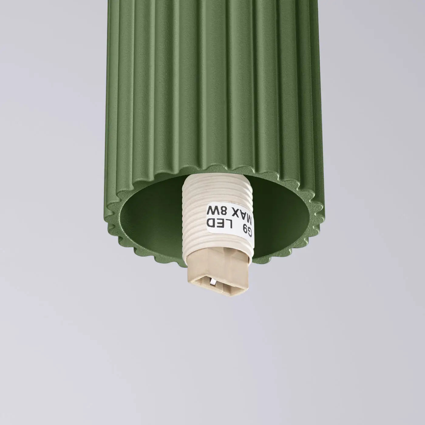 Plafonnier LED vert olive design IP44 | DIHA