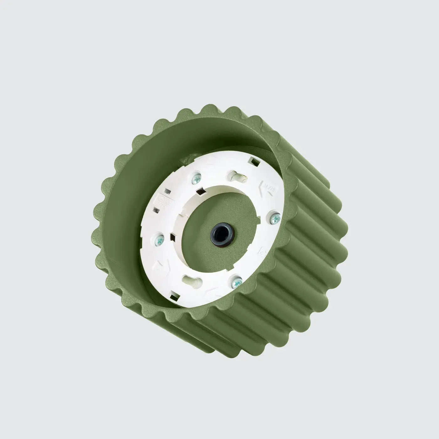 Plafonnier LED vert olive aluminium minimaliste | DUTIBO