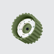 Plafonnier LED vert olive aluminium minimaliste | DUTIBO