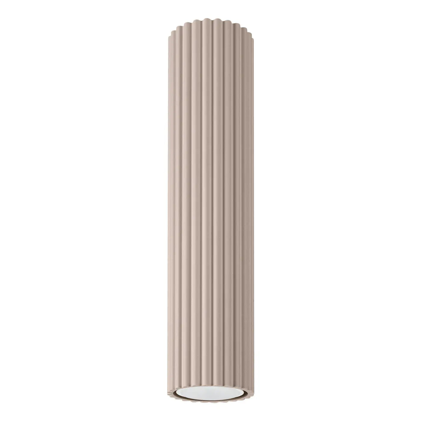 Plafonnier LED taupe aluminium moderne | FIKIZU