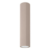 Plafonnier LED taupe aluminium moderne | FIKIZU