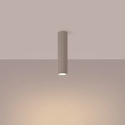 Plafonnier LED taupe aluminium moderne | FIKIZU
