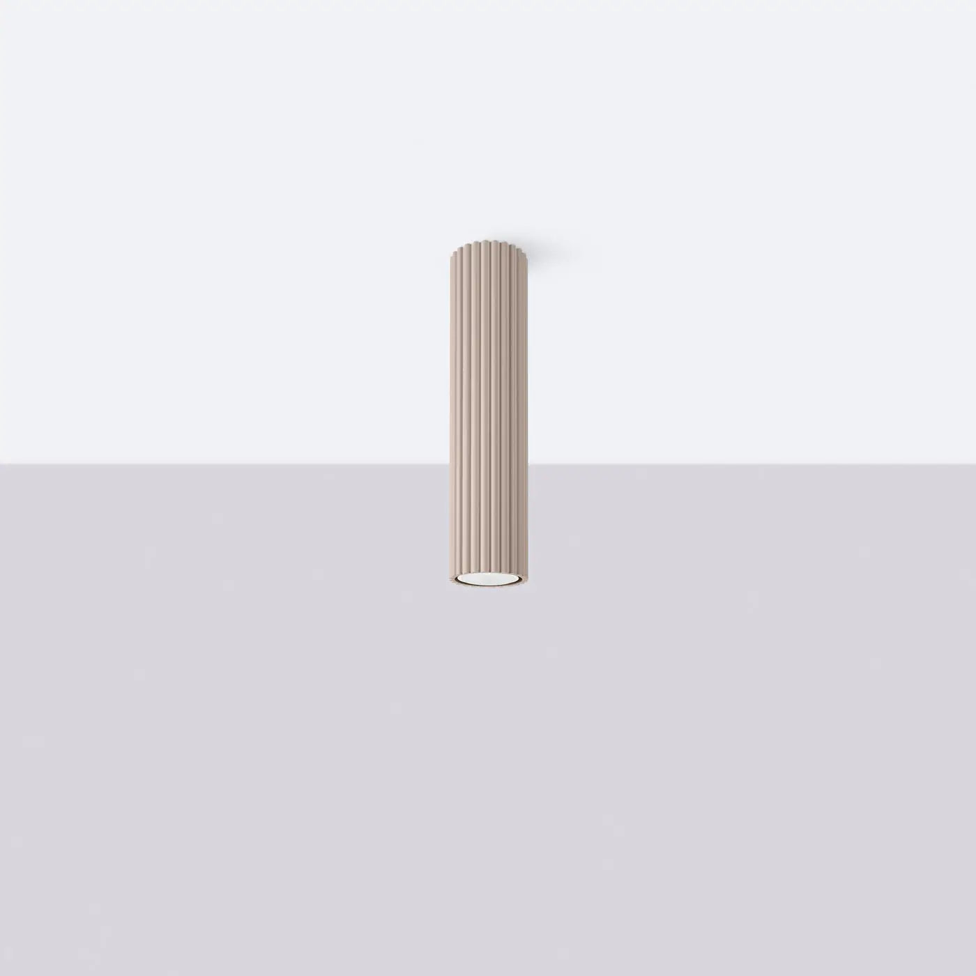 Plafonnier LED taupe aluminium moderne | FIKIZU