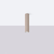 Plafonnier LED taupe aluminium moderne | FIKIZU