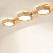 Plafonnier bois beige LED minimaliste | RIBA