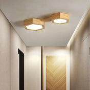 Plafonnier bois beige LED minimaliste | RIBA