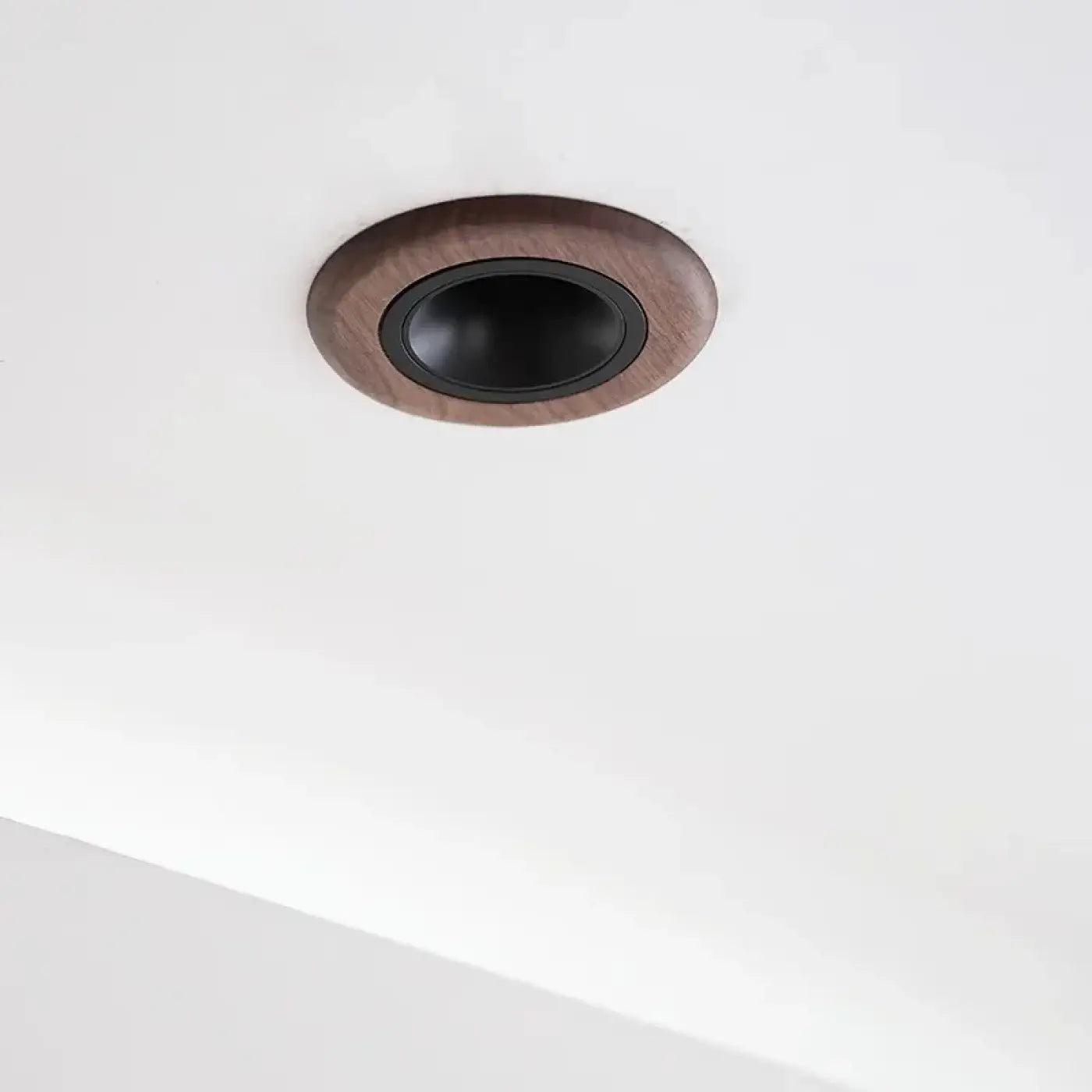 Plafonnier LED bois et aluminium noir | KAKAL