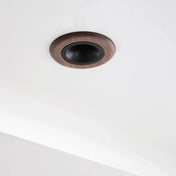 Plafonnier LED bois et aluminium noir | KAKAL