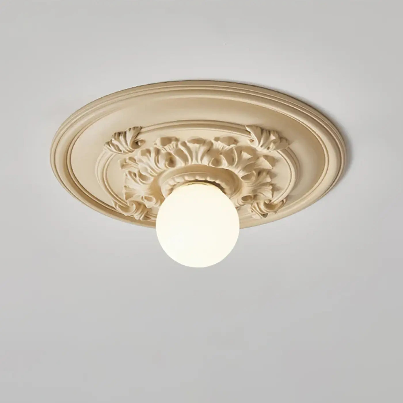 Plafonnier pierre métal rosace vintage | NITI