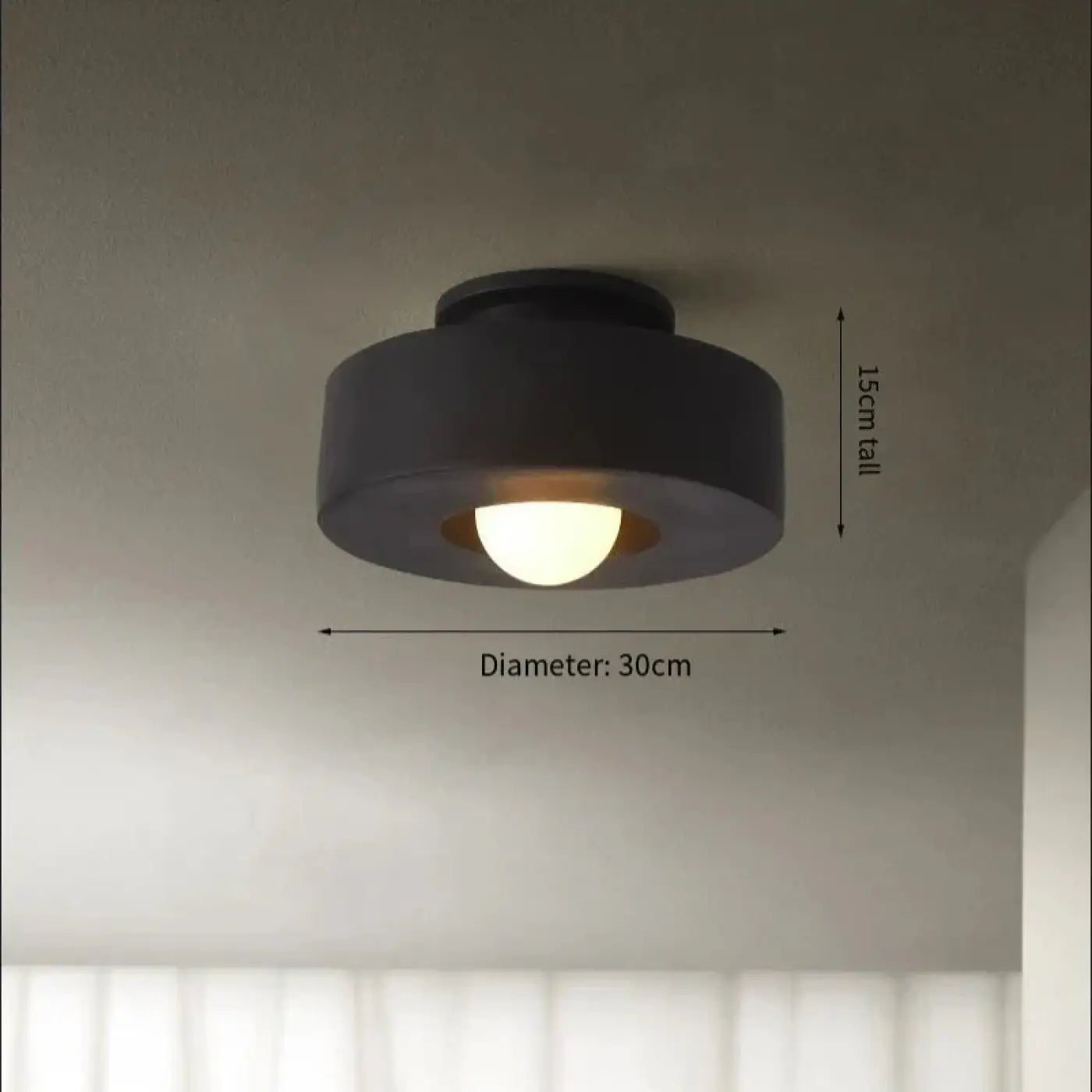 Plafonnier scandinave compact LED IP65 | ZEFAKO
