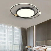 Plafonnier design mouvement doré noir blanc | RESUK