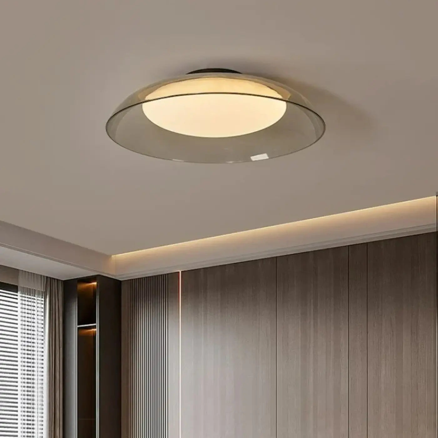 Plafonnier LED noir design minimaliste | NODAR