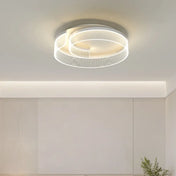 Plafonnier LED circulaire noir et blanc moderne | TULOZE