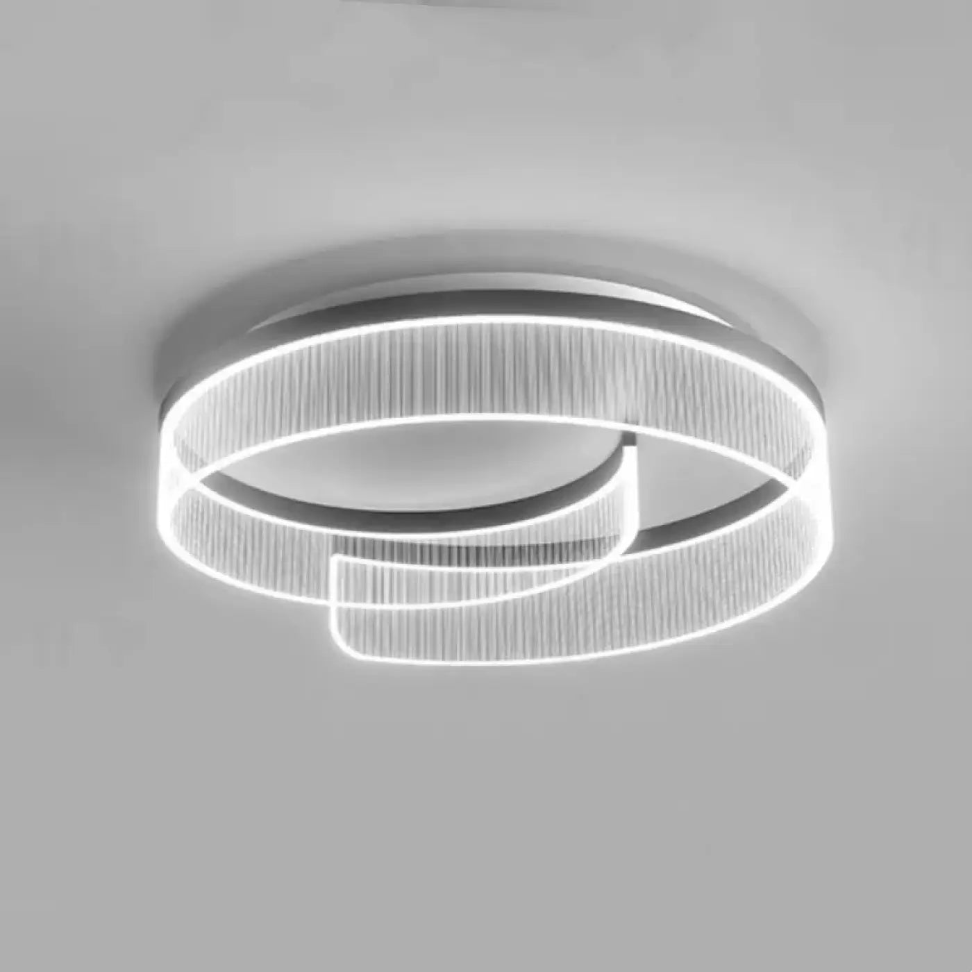Plafonnier LED circulaire noir et blanc moderne | TULOZE