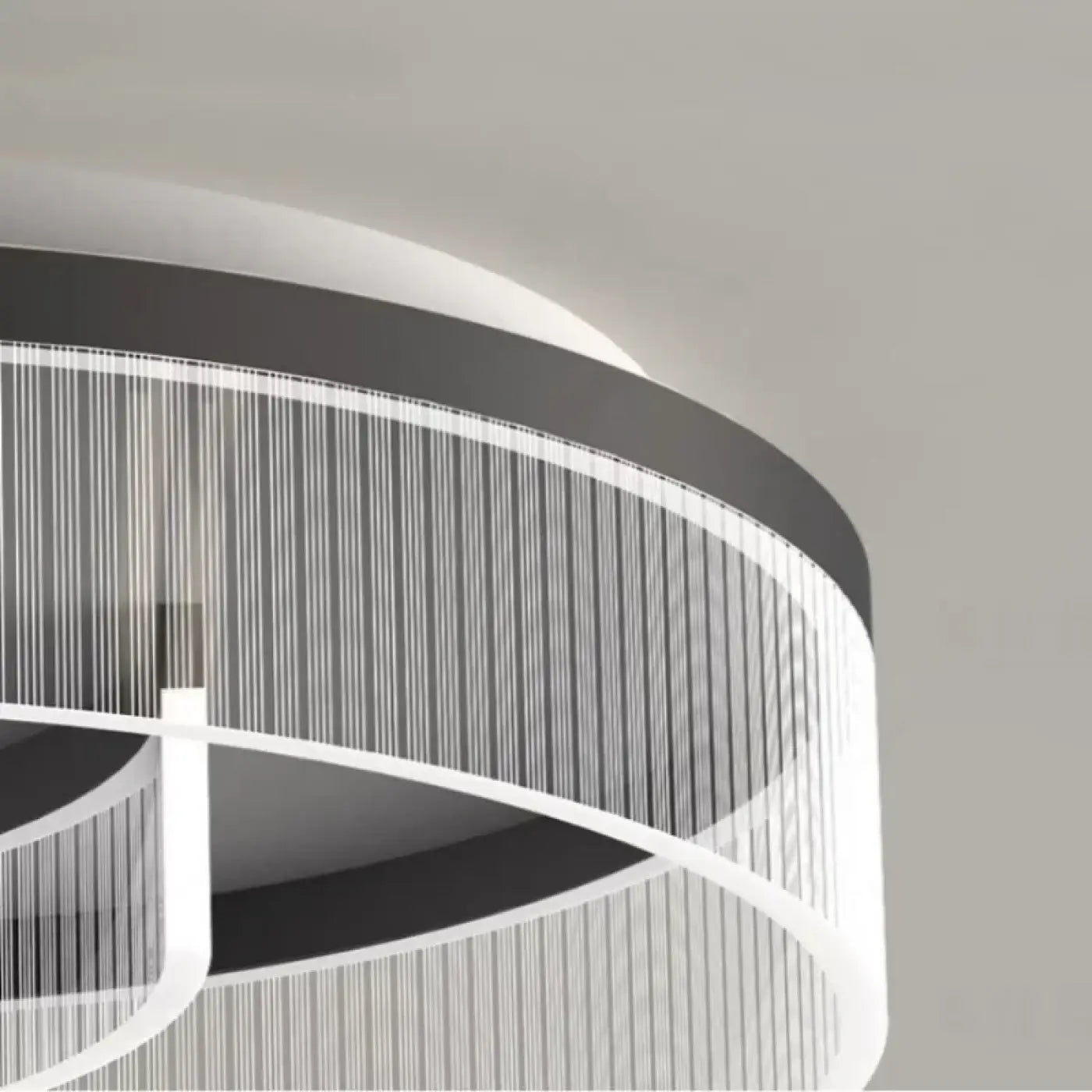 Plafonnier LED circulaire noir et blanc moderne | TULOZE