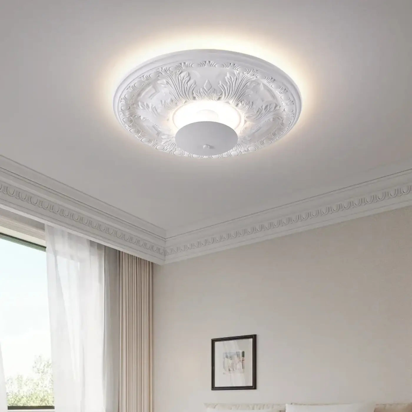 Plafonnier LED blanc rond moderne | VUGO