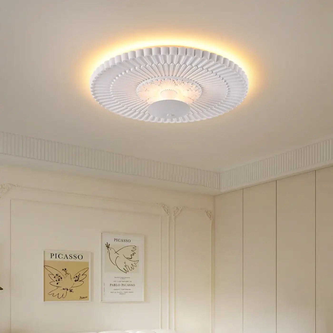 Plafonnier LED blanc rond moderne | VUGO