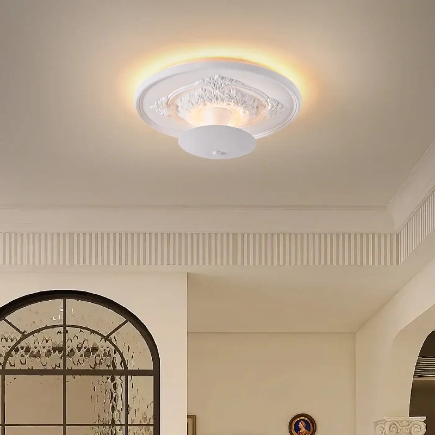 Plafonnier LED blanc rond moderne | VUGO