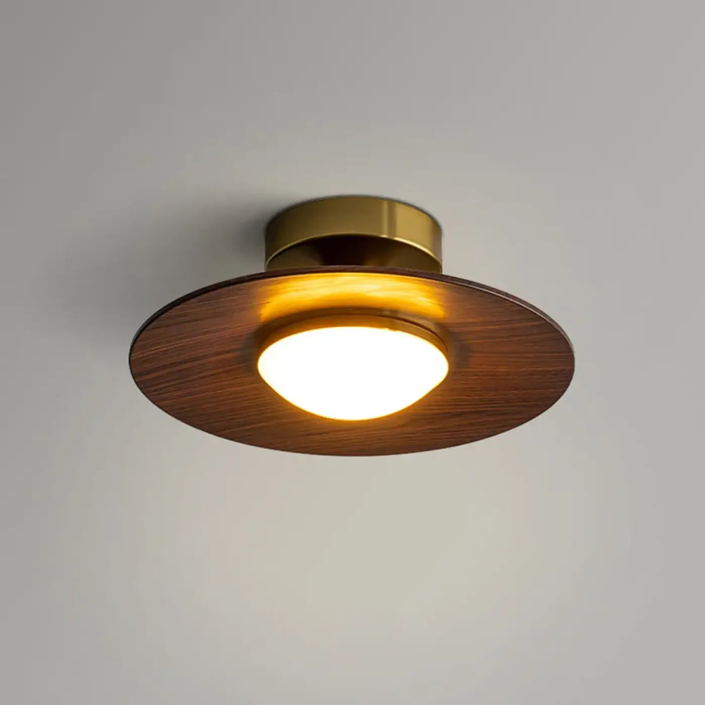 Plafonnier design marron métal acrylique | HOBIMO