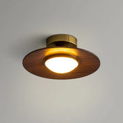 Plafonnier design marron métal acrylique | HOBIMO