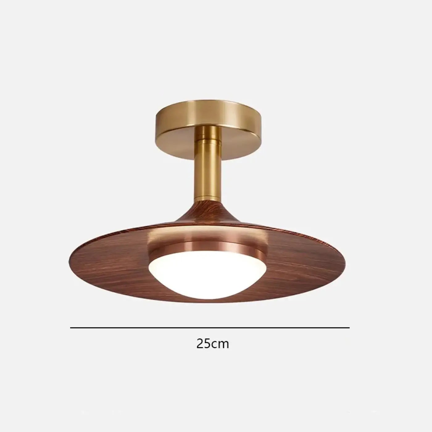 Plafonnier design marron métal acrylique | HOBIMO