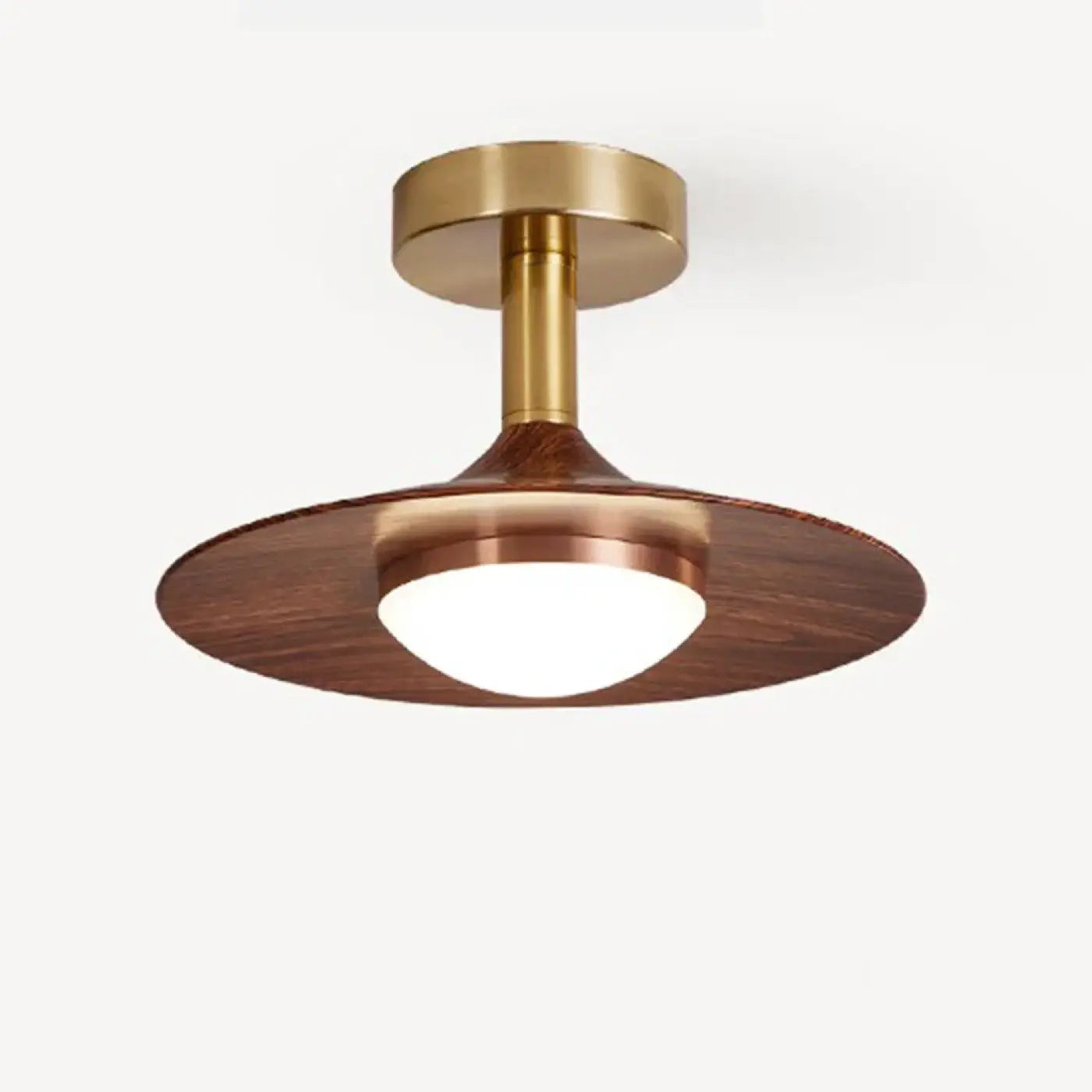 Plafonnier design marron métal acrylique | HOBIMO
