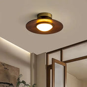 Plafonnier design marron métal acrylique | HOBIMO