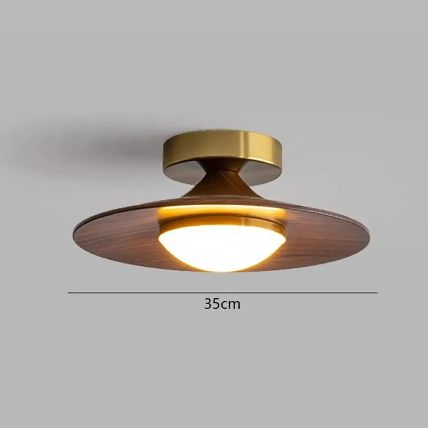 Plafonnier design marron métal acrylique | HOBIMO