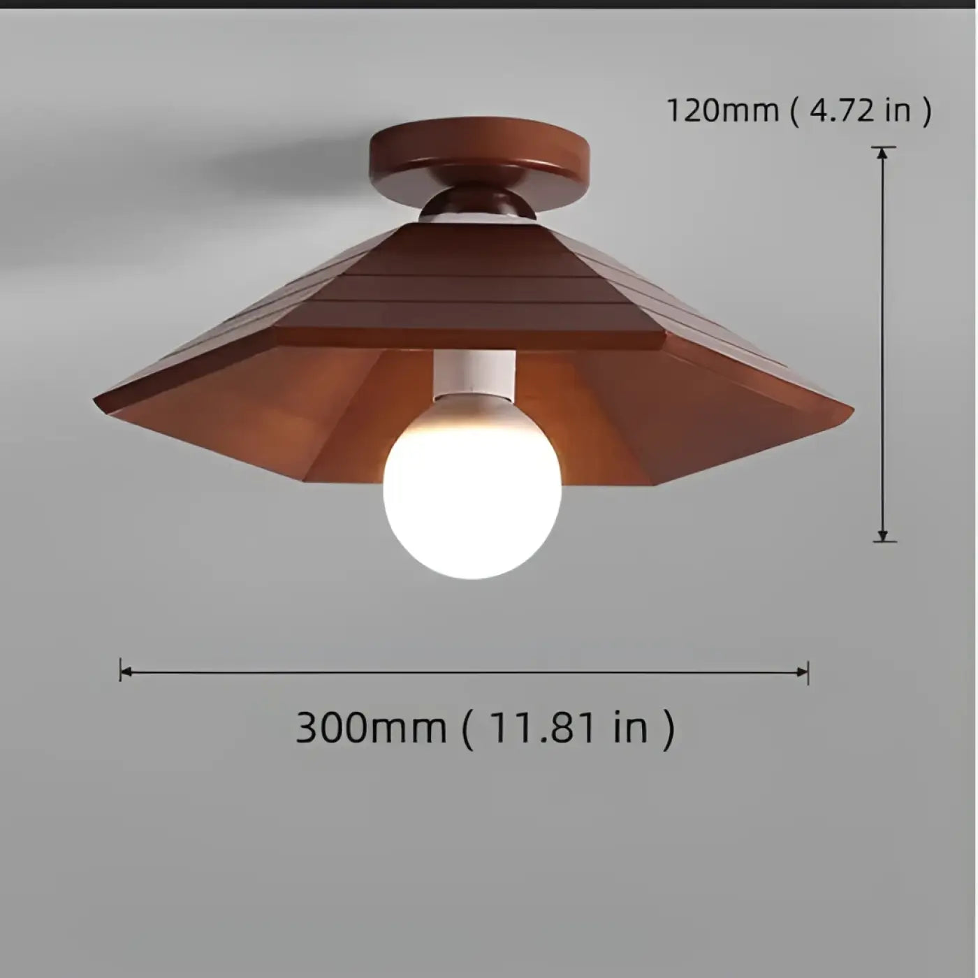 Plafonnier LED bois et verre design moderne | SEREL