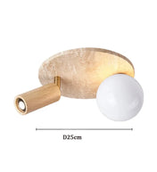Plafonnier LED pierre et bois moderne design | NEVIFE