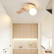 Plafonnier LED pierre et bois moderne design | NEVIFE