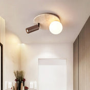 Plafonnier LED pierre et bois moderne design | NEVIFE