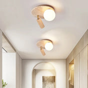 Plafonnier LED pierre et bois moderne design | NEVIFE
