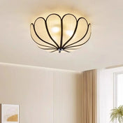 Plafonnier LED bambou et métal minimaliste | PUKINE