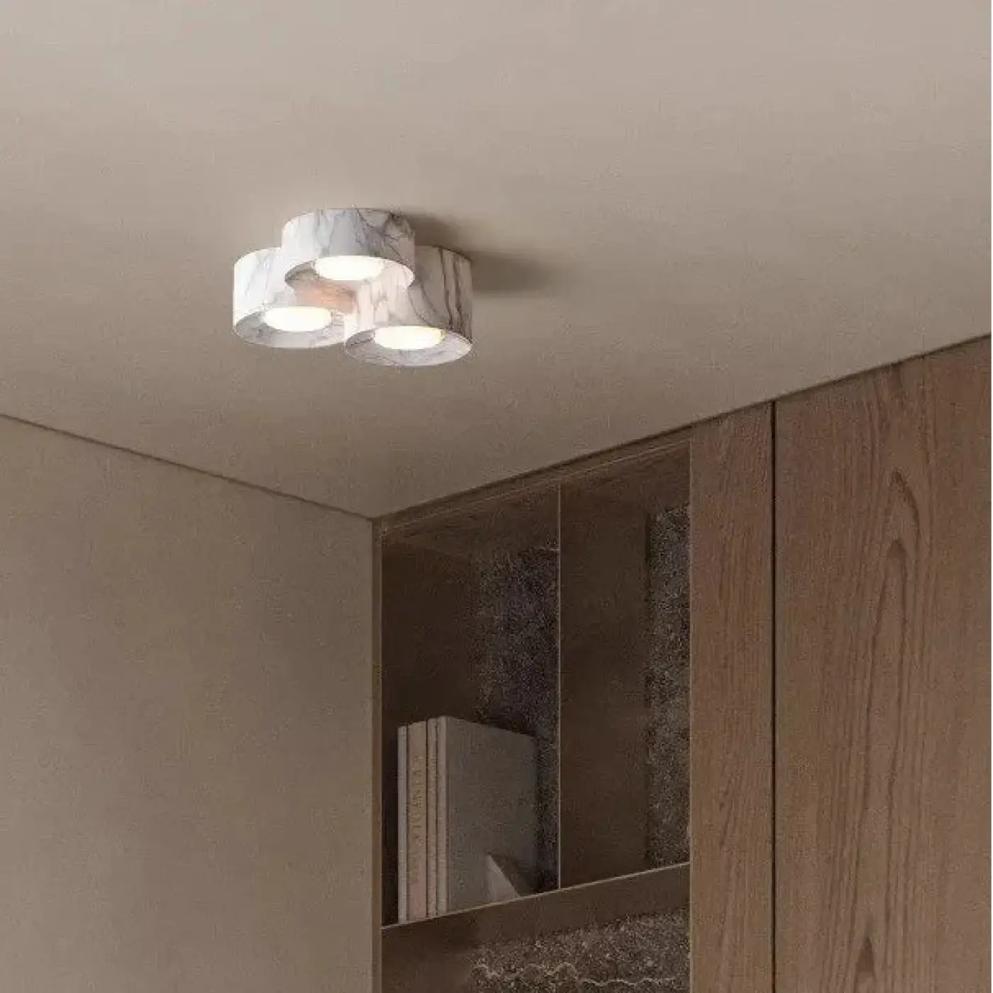 Plafonnier LED spots métal et résine moderne | DUGUR