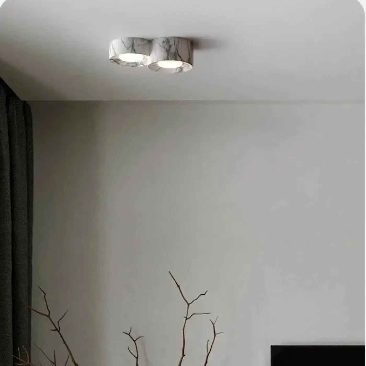 Plafonnier LED spots métal et résine moderne | DUGUR